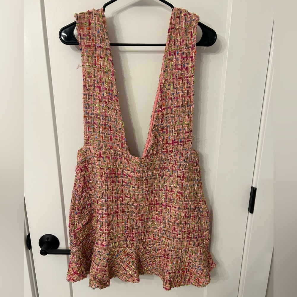 Multicolor Tweed Mini Dress